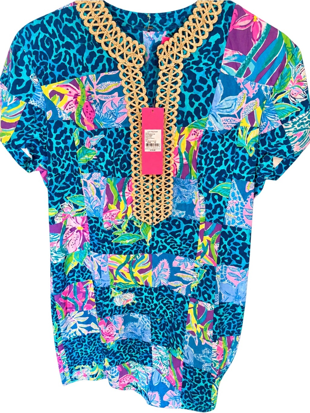 NWT Lilly Pulitzer Adrena shift dress Lilly’s Party Patches sz 14
